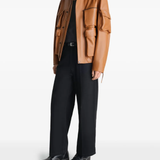 Brown jacket, side view