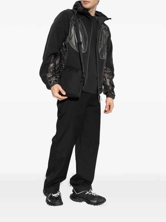 Black hoodie, full body view