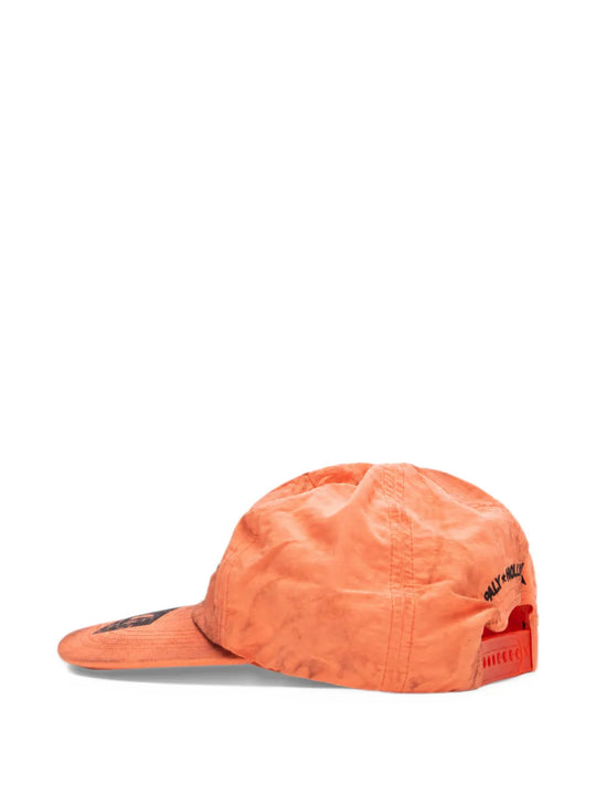 Orange hat, back view