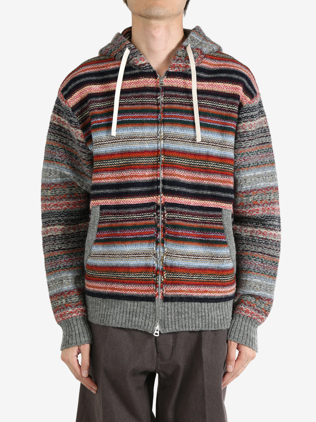 JUNYA WATANABE - Men Shetland Wool Jacquard Hoodie