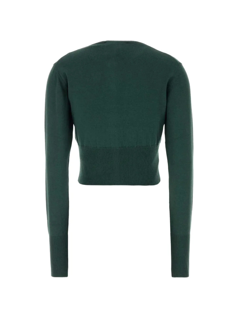 Green knitwear, back view
