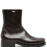 brown boots, front view