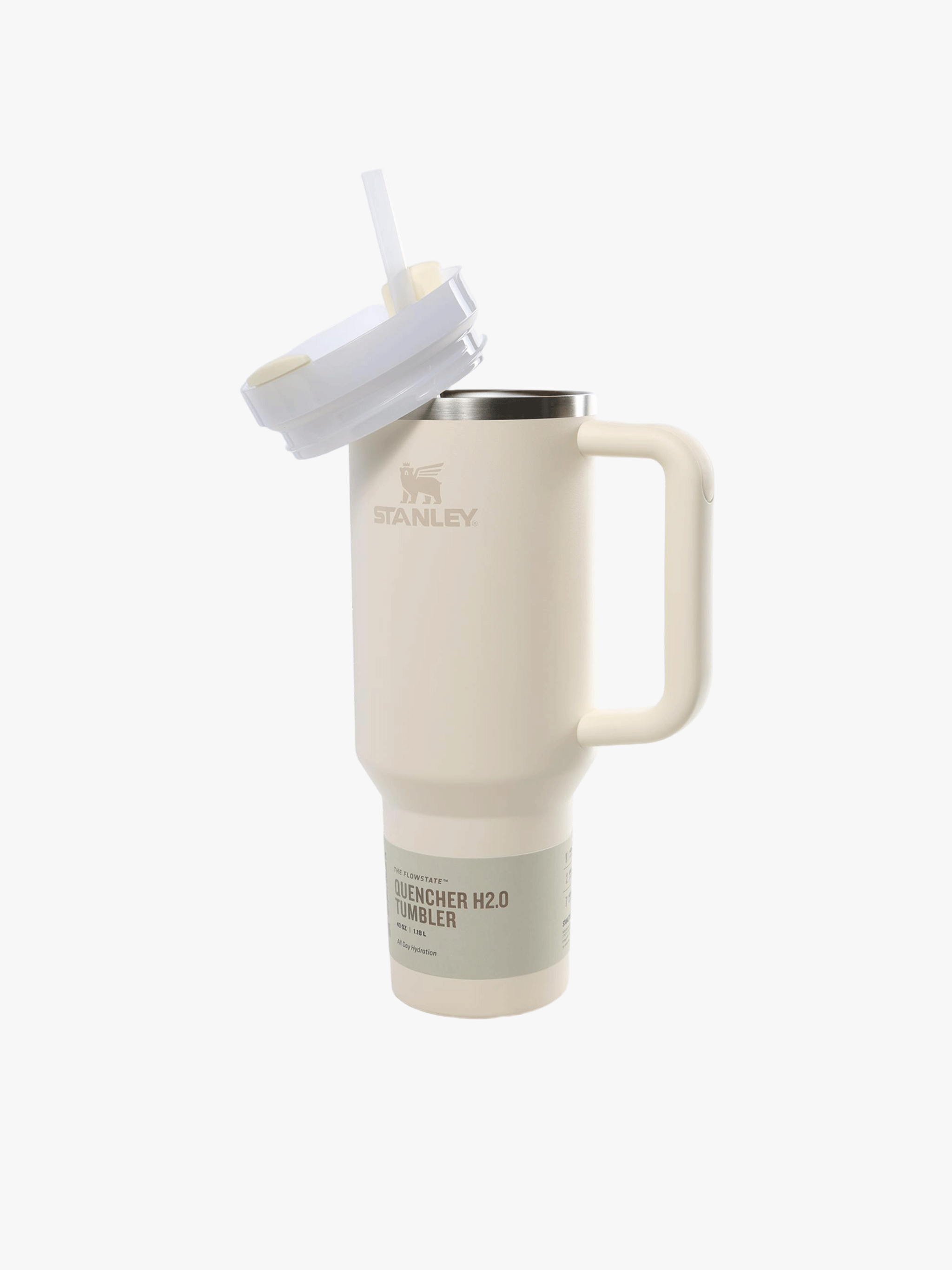 Tan bottle, side view