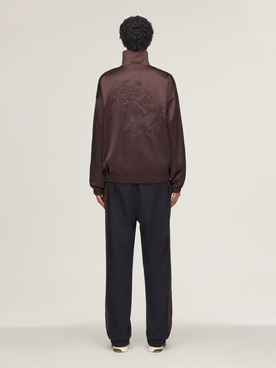 Navy pants, full body view