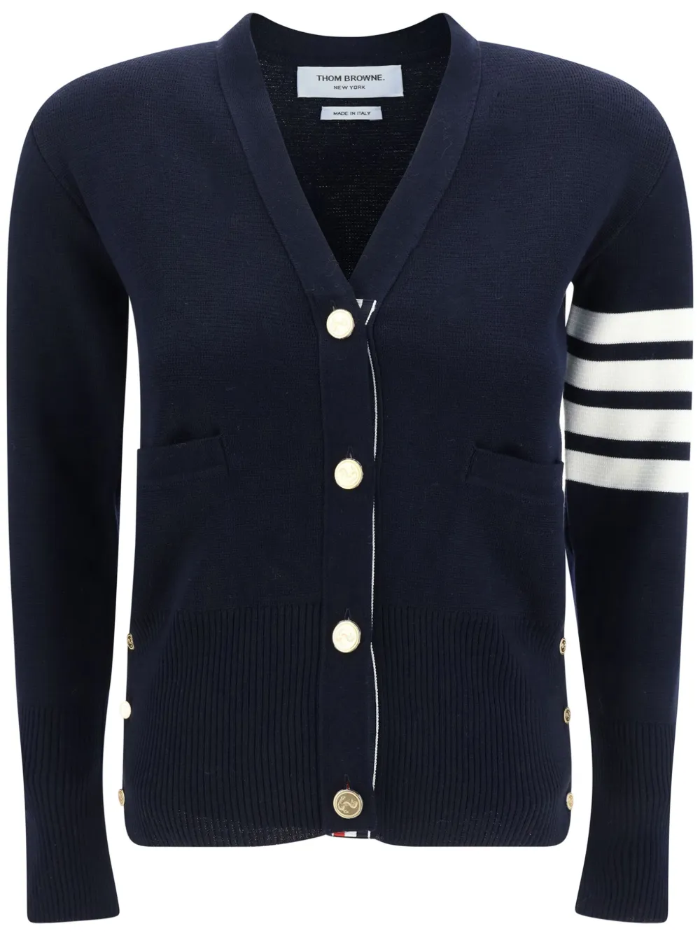 Navy knitwear, front view