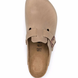 Brown sandals, top view