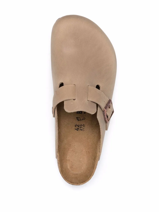 Brown sandals, top view