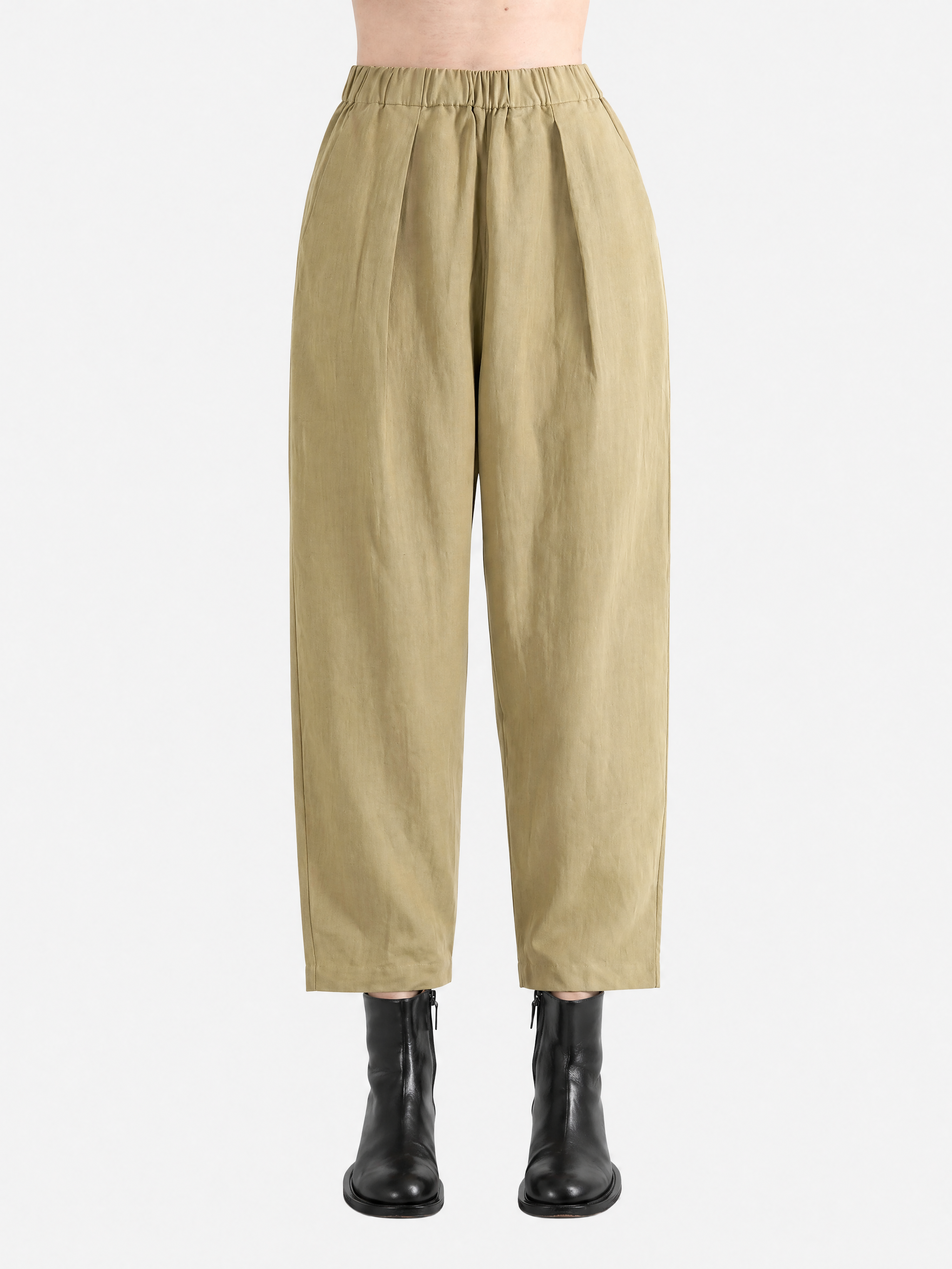 Brown pants, full body view