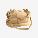 Tan bag, front view