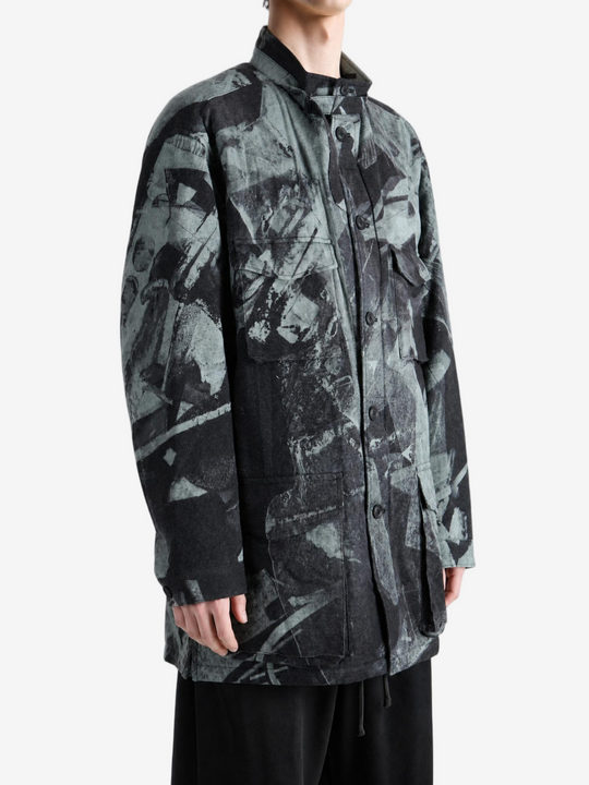 Grey jacket, full body view