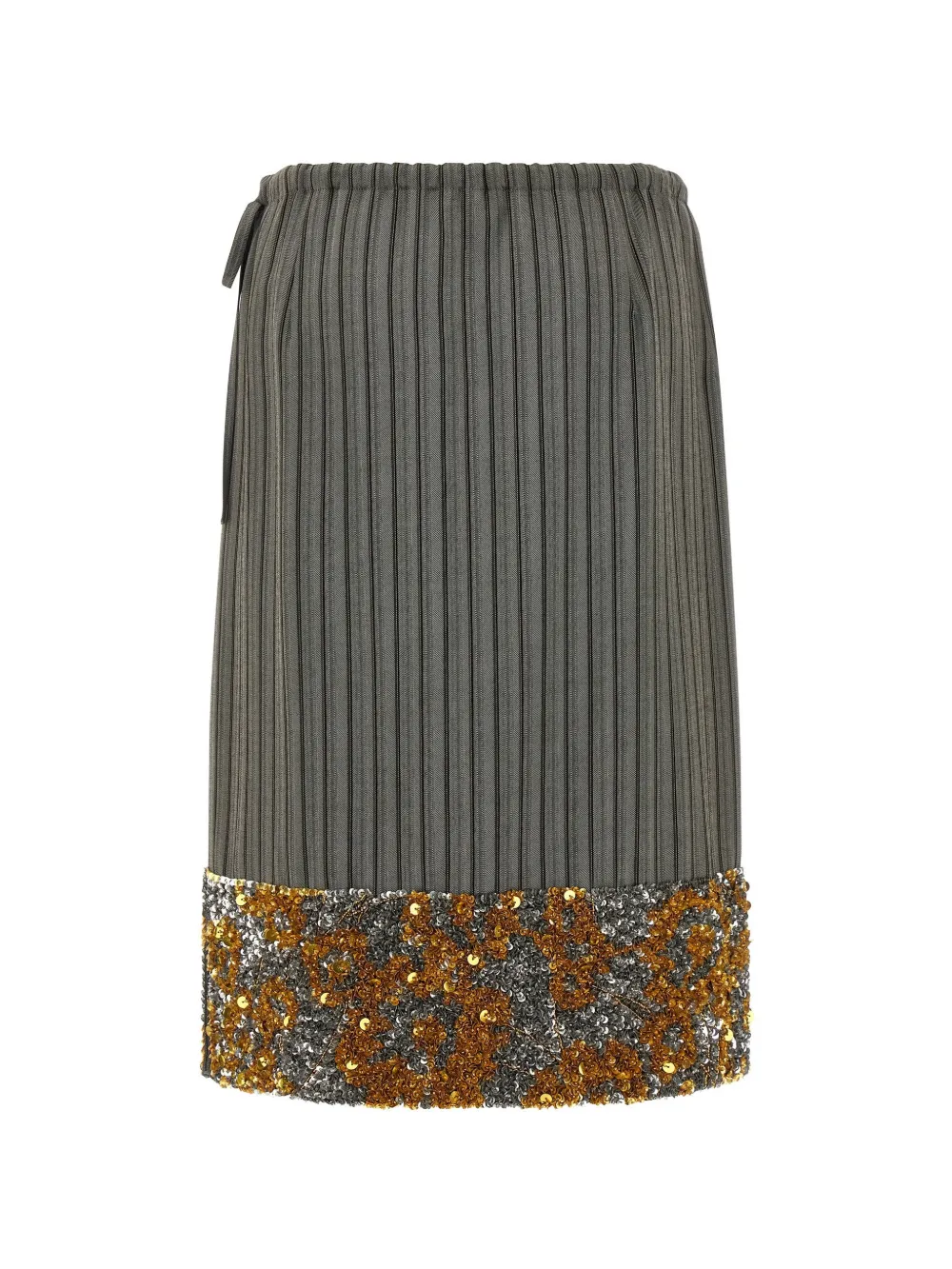 Grey skirt, back view