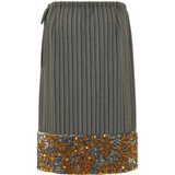 Grey skirt, back view