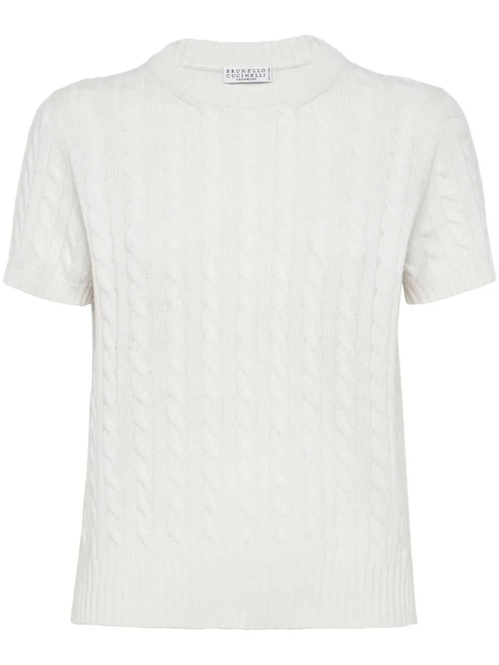 White knitwear, front view
