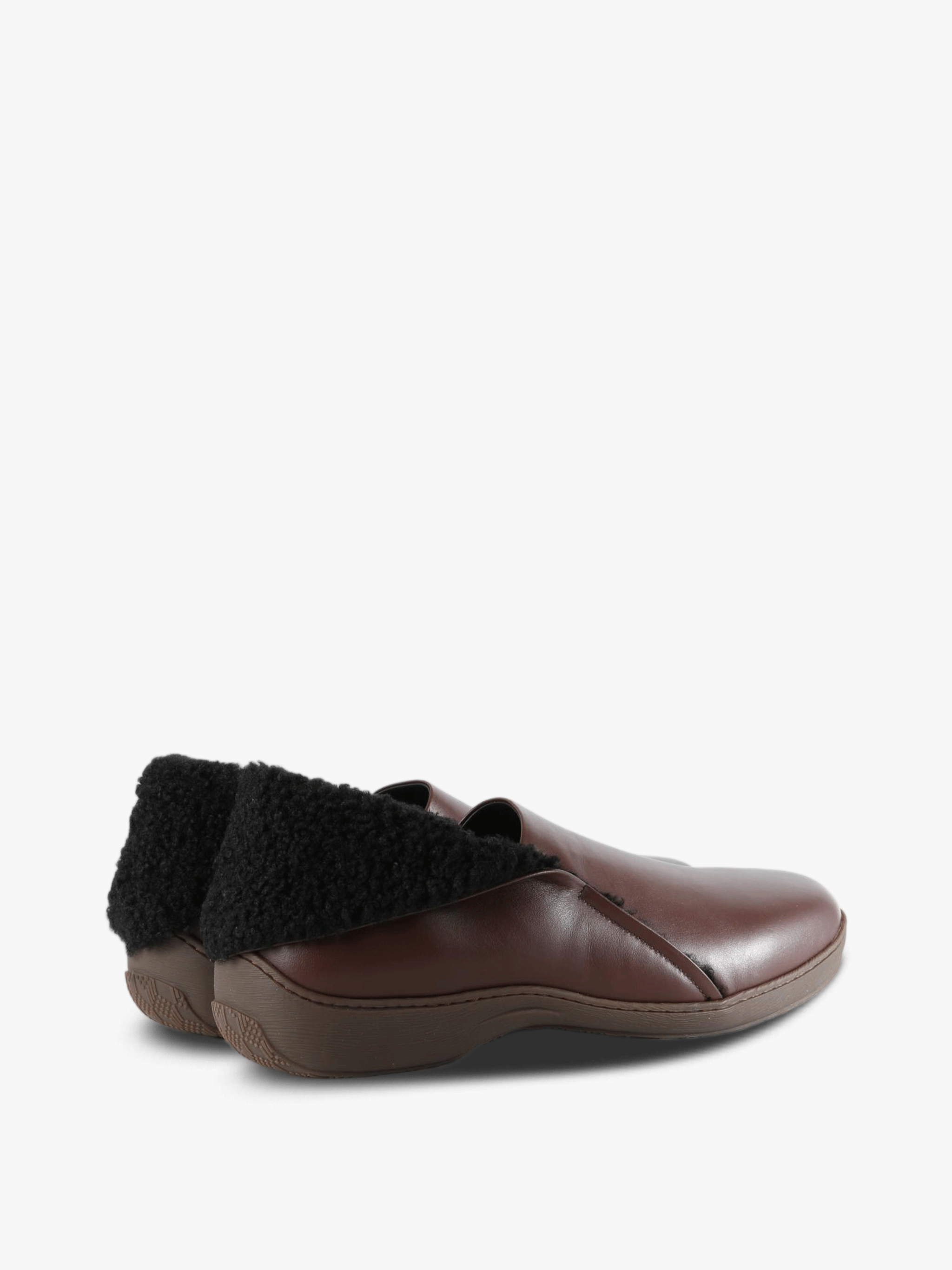 Brown shoes, side view
