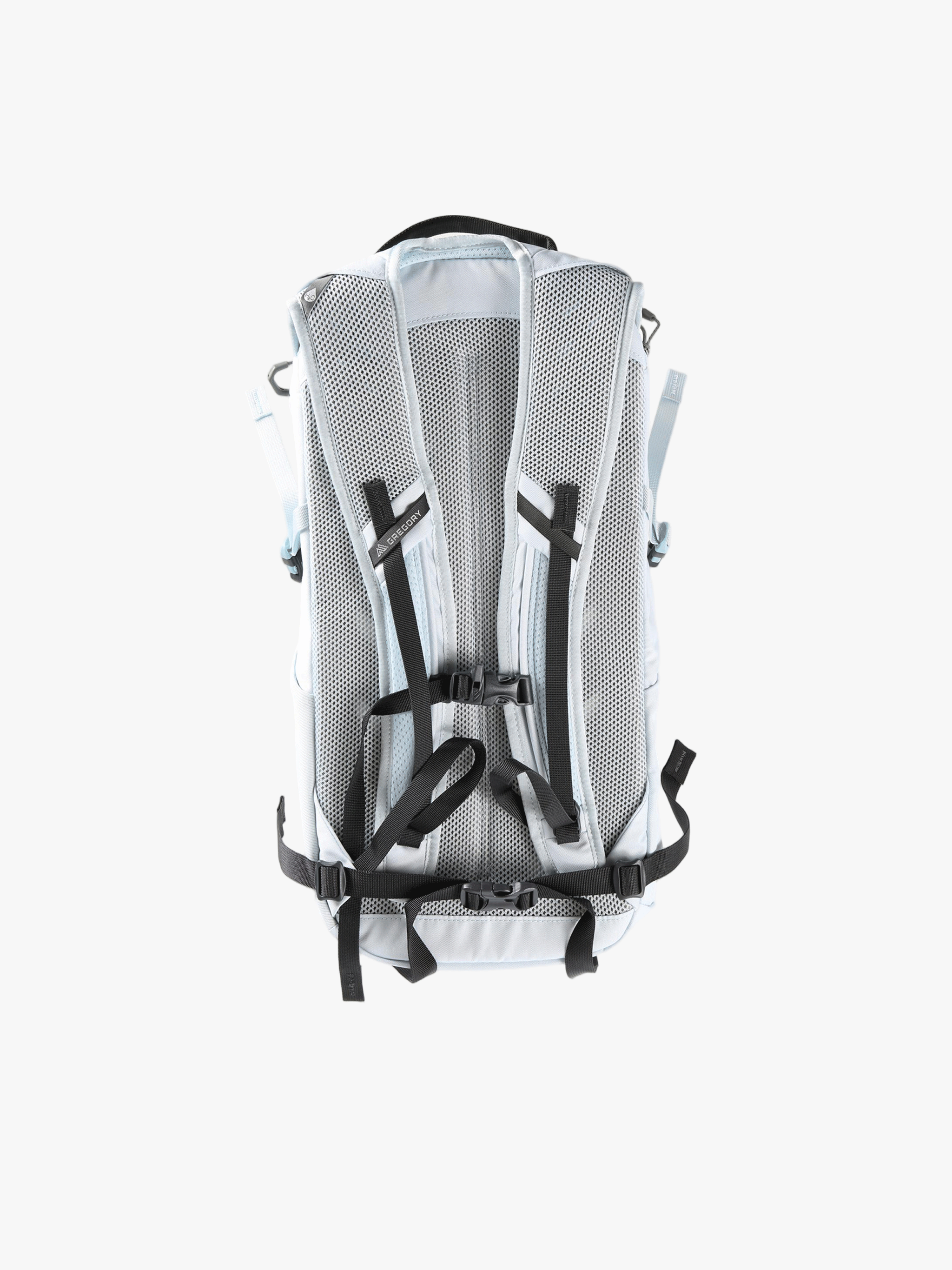 White bags, back view