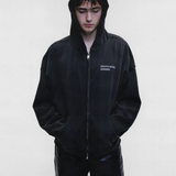 Black hoodie, full body view