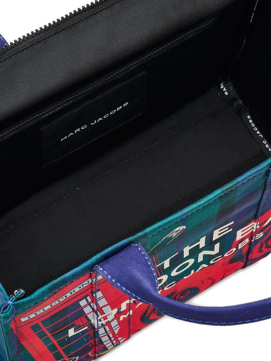 Close up of blue bags, showing texture of the cotton fabric