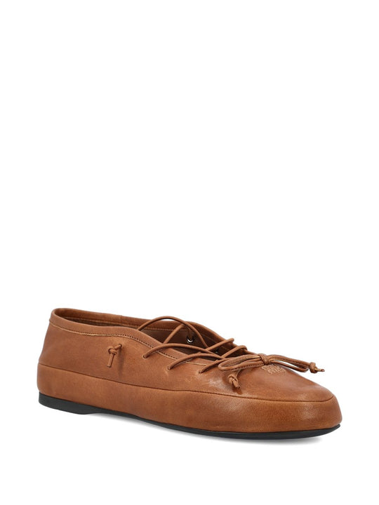 Brown shoes, side view