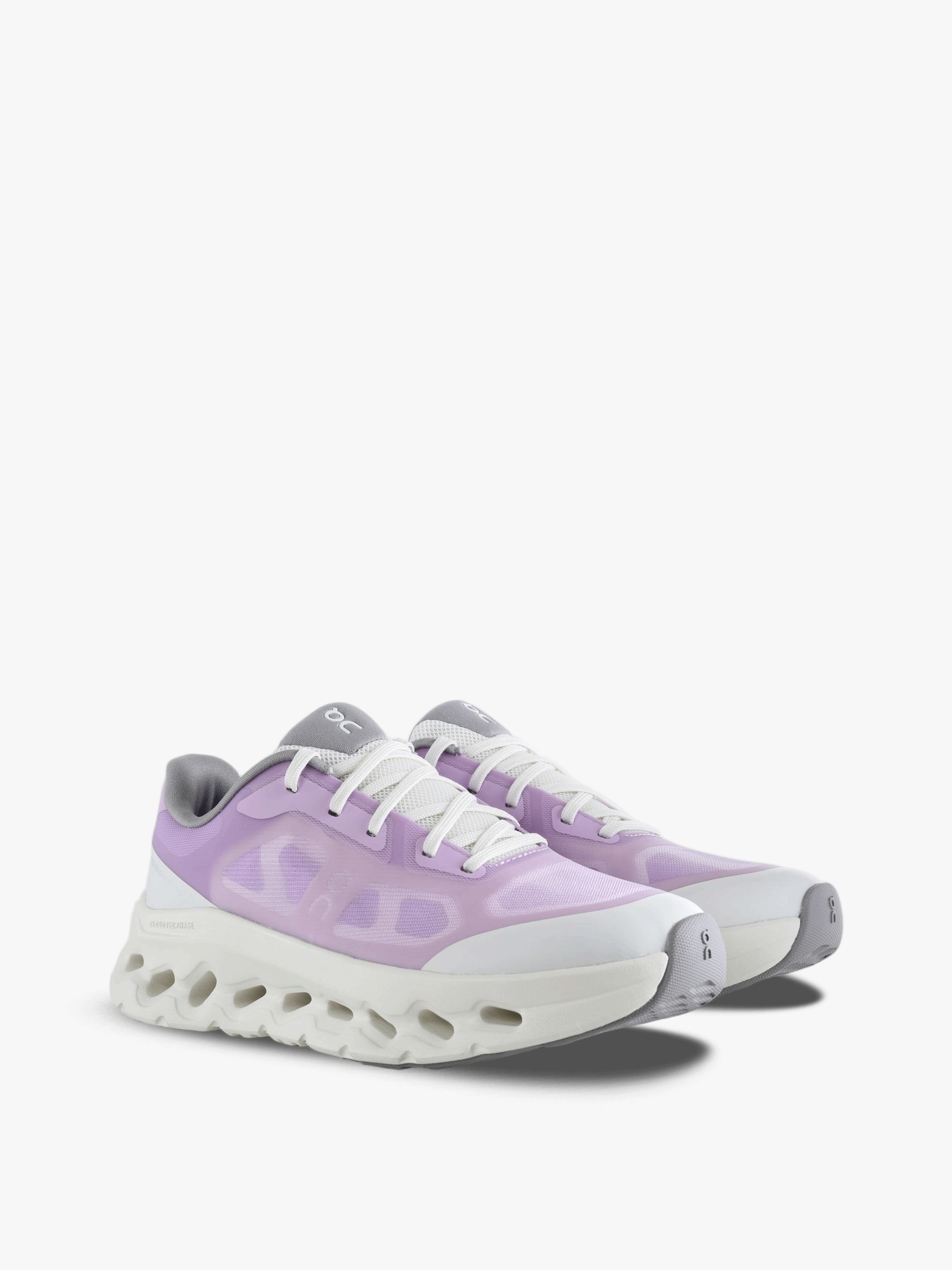 Purple shoes, front view