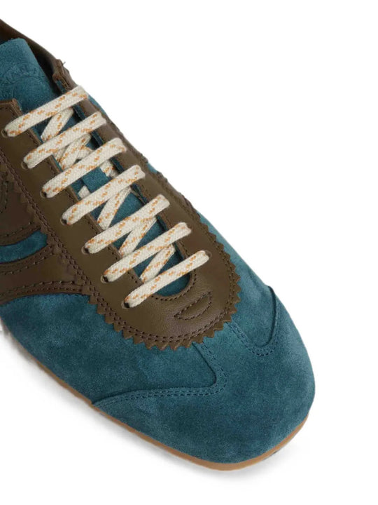 Blue shoes, front view