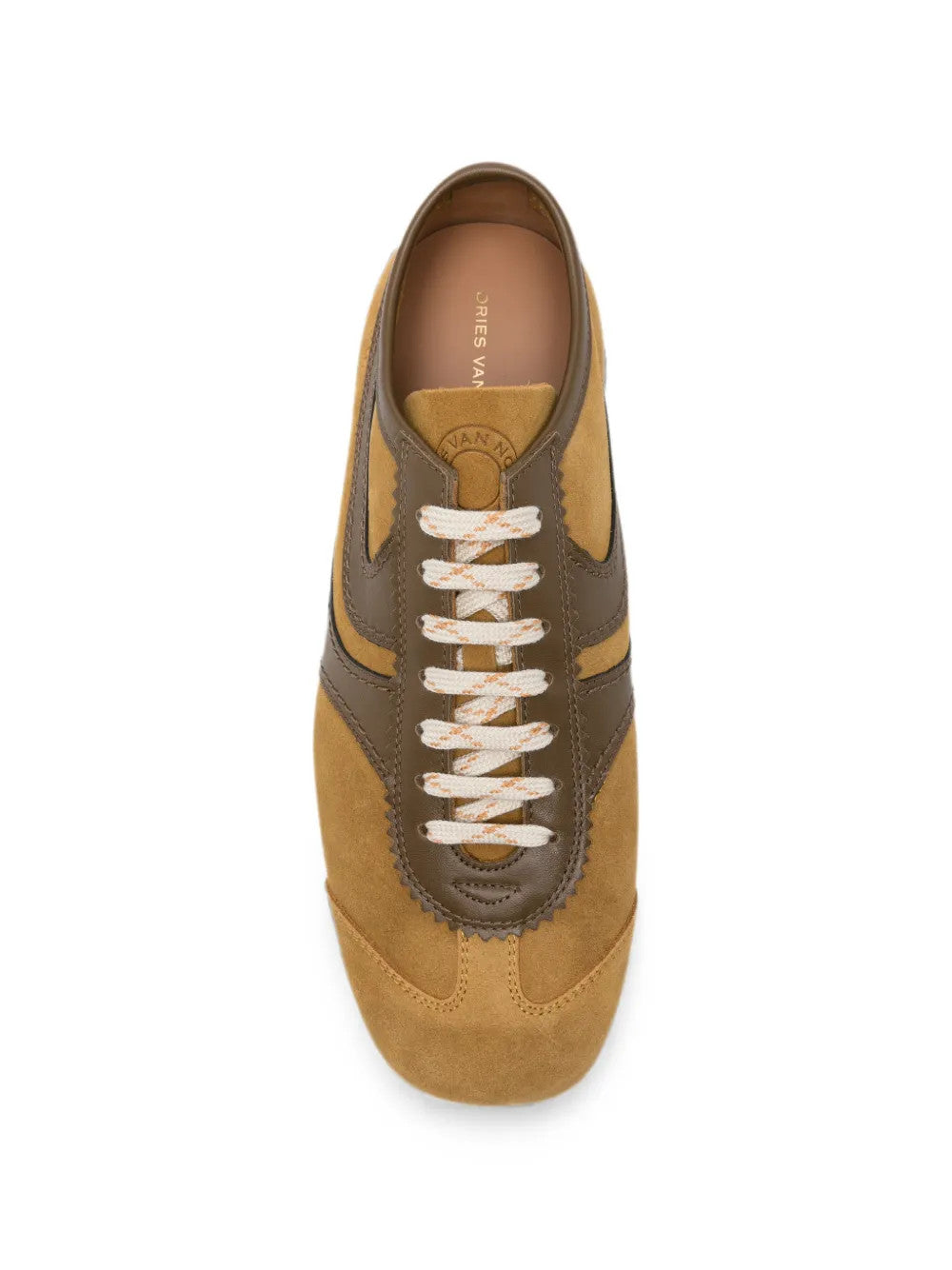 Tan shoes, front view