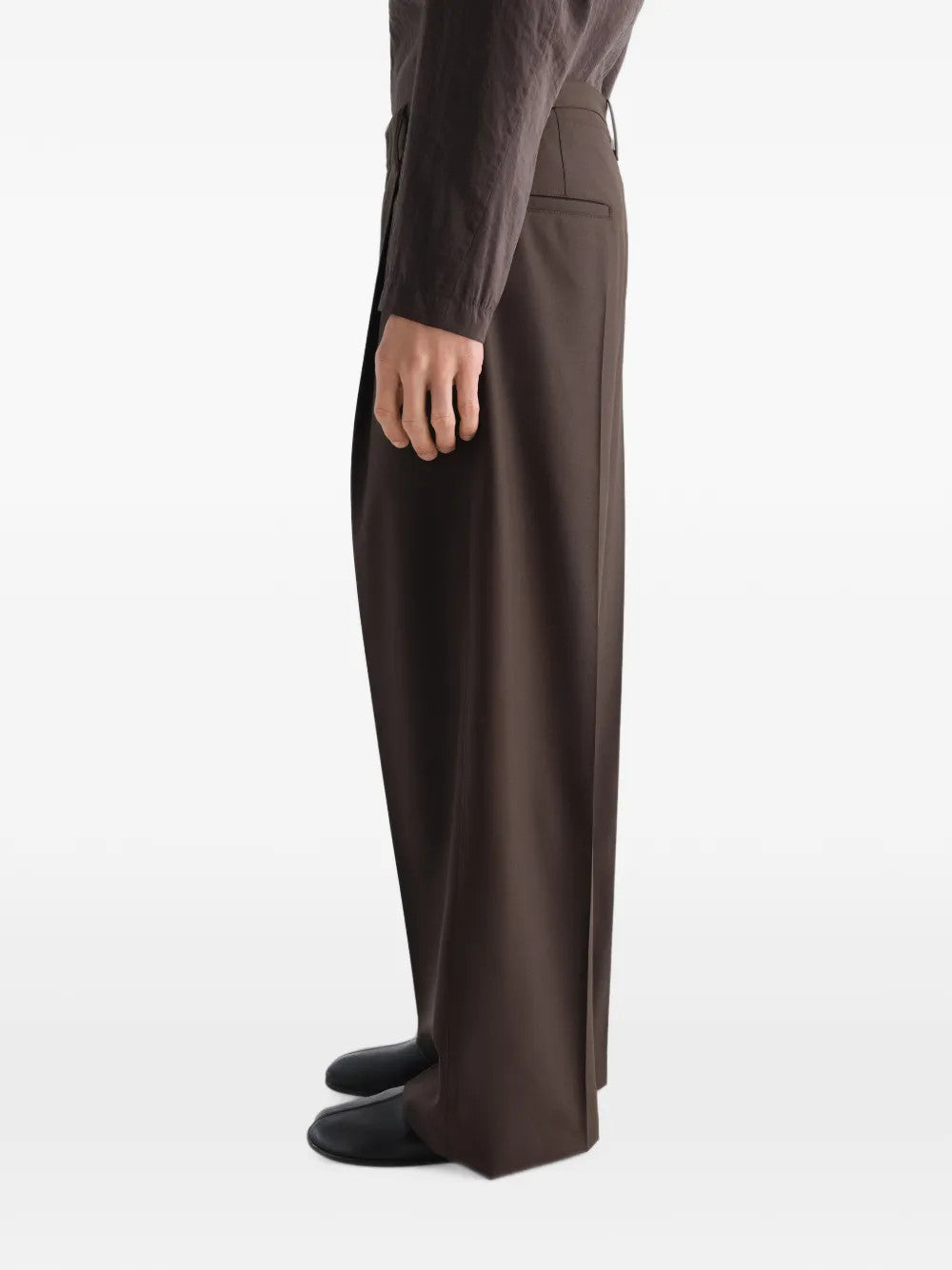 Brown pants, full body view