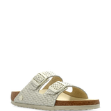 White sandals, front view
