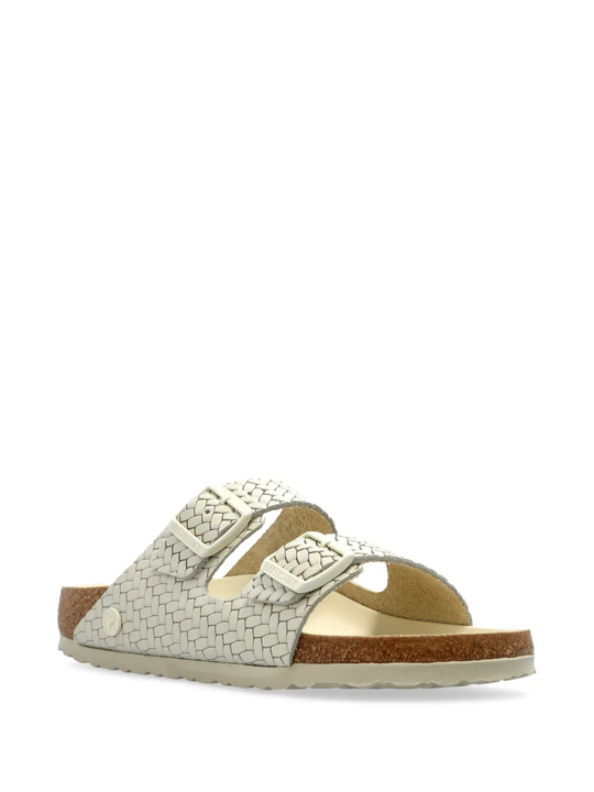White sandals, front view