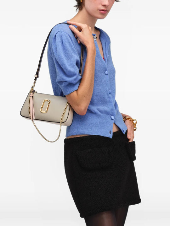 Tan bag, front view