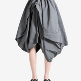 Grey skirt, full body view
