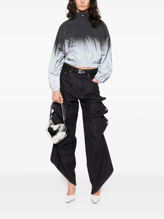 grey jacket, full body view