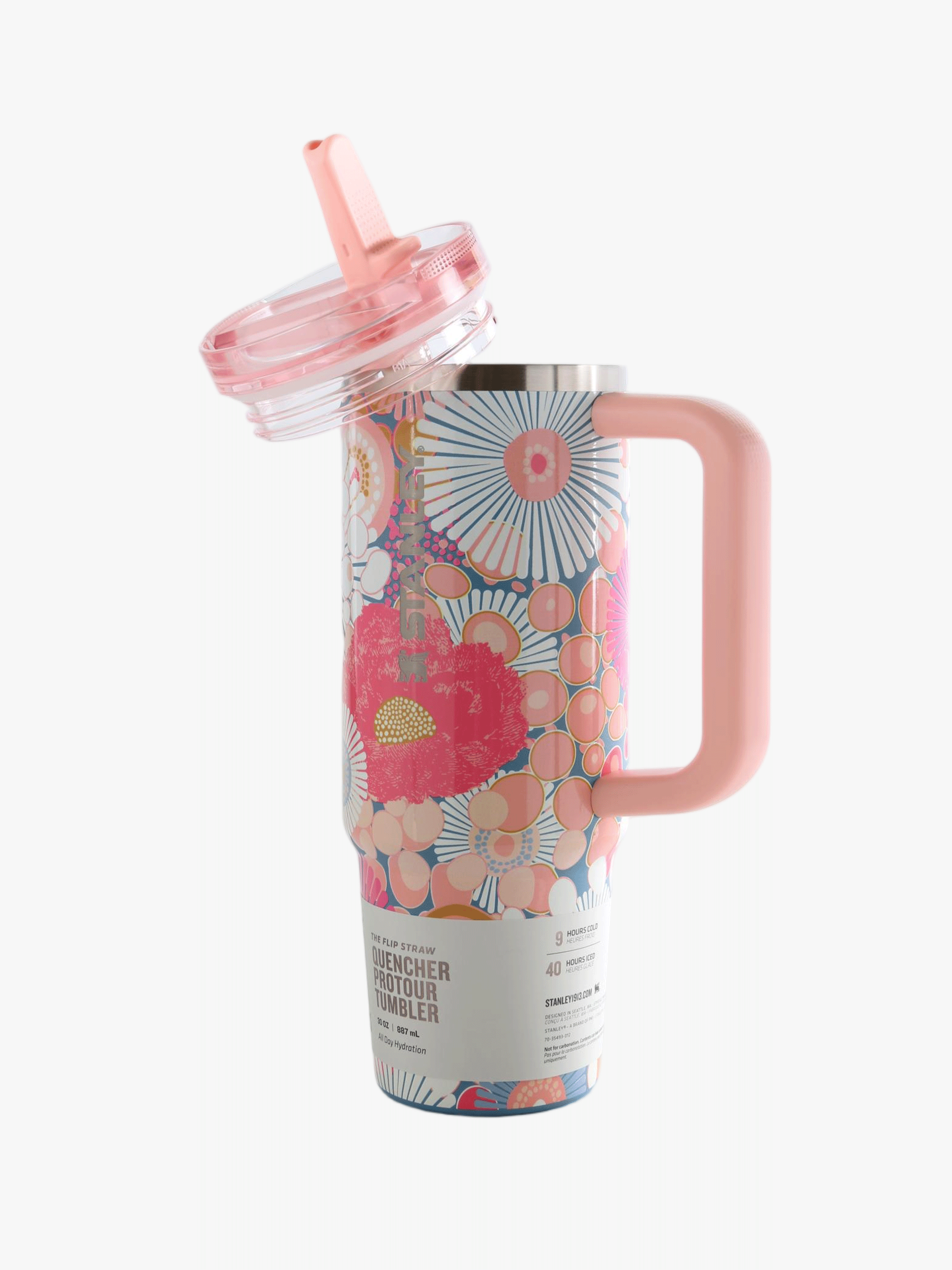Pink product, front view