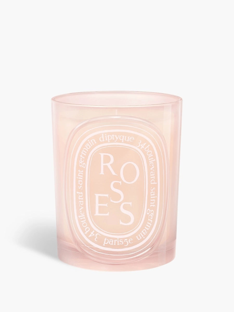 Rose candles, front view