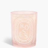 Rose candles, front view