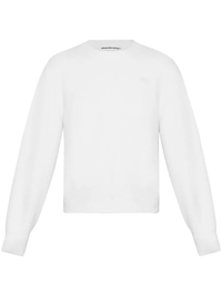 T BY ALEXANDER WANG - Women Embroidered Logo Relaxed Crewneck Pullover