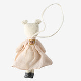 White doll, back view