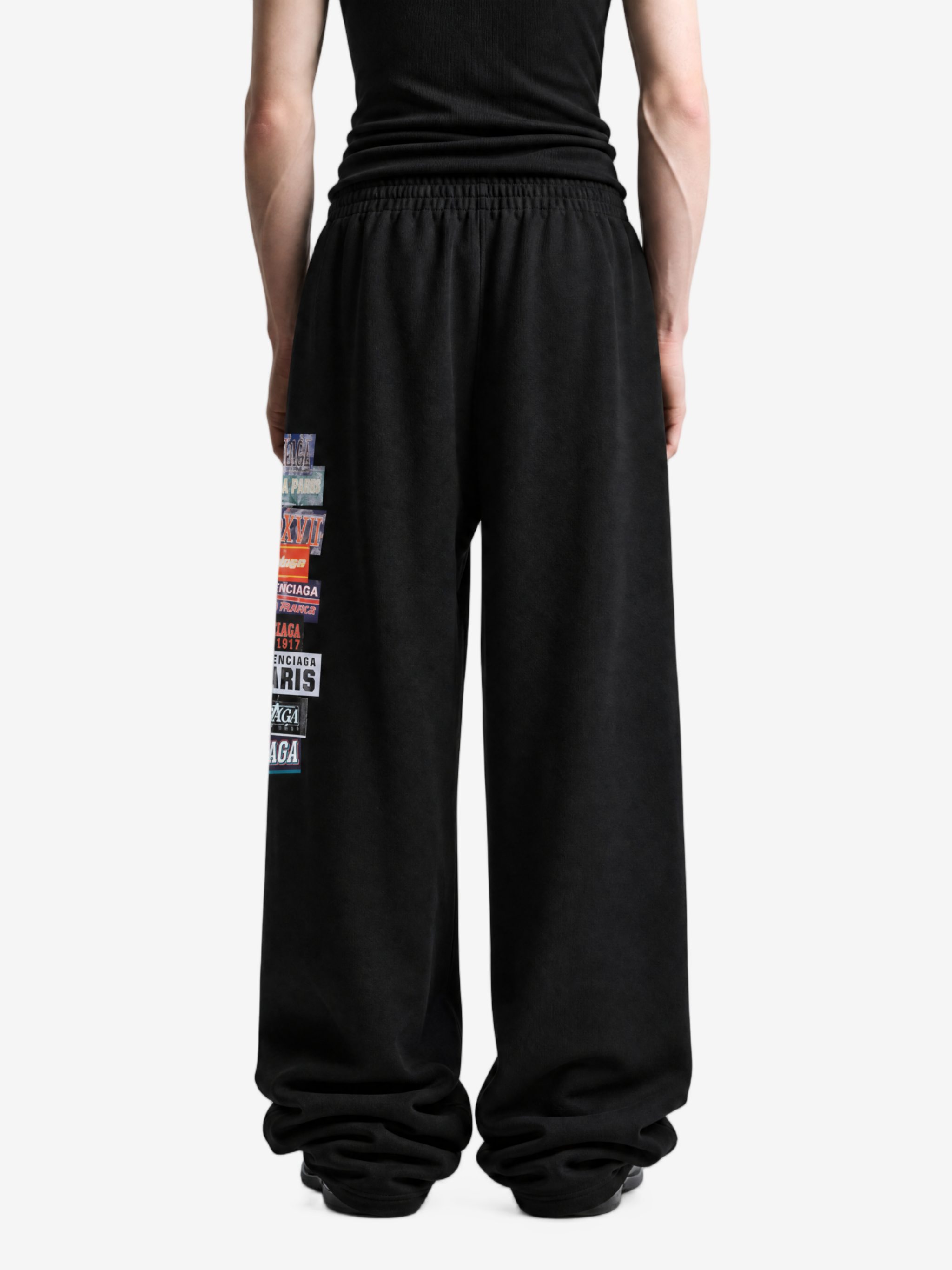 Black pants, full body view