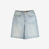 Blue shorts, front view