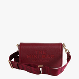 Burgundy bag, front view
