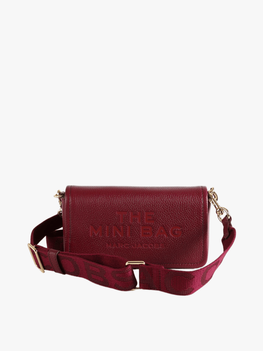 Burgundy bag, front view