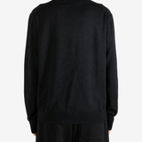 Black knitwear, full body view