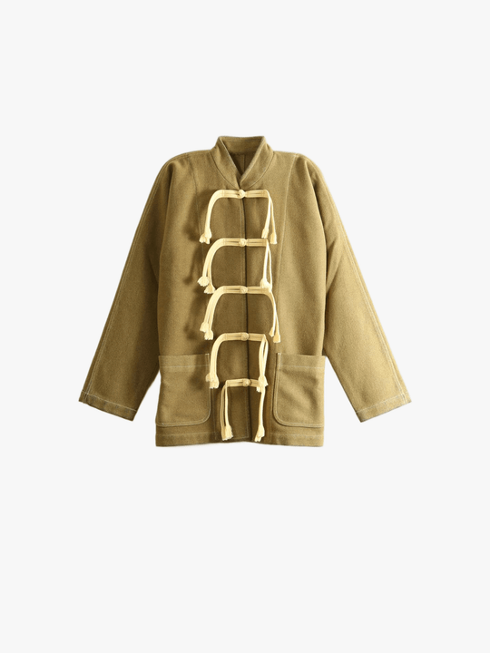 Green jacket, front view