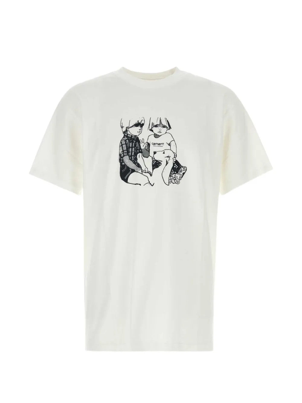White t-shirt, front view