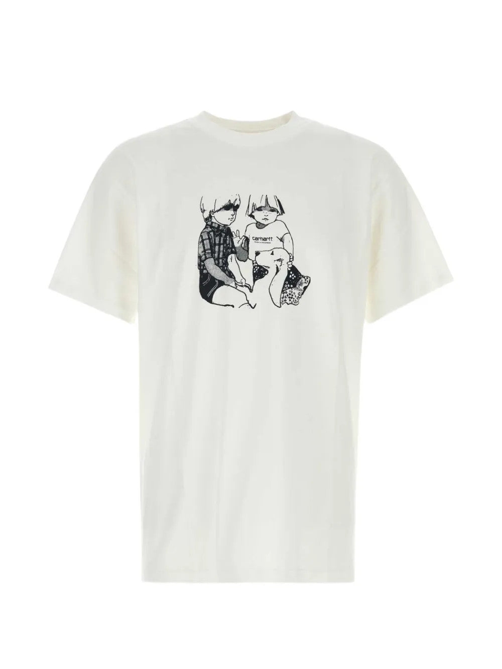 White t-shirt, front view