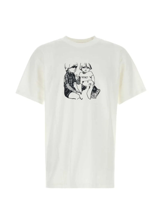 White t-shirt, front view