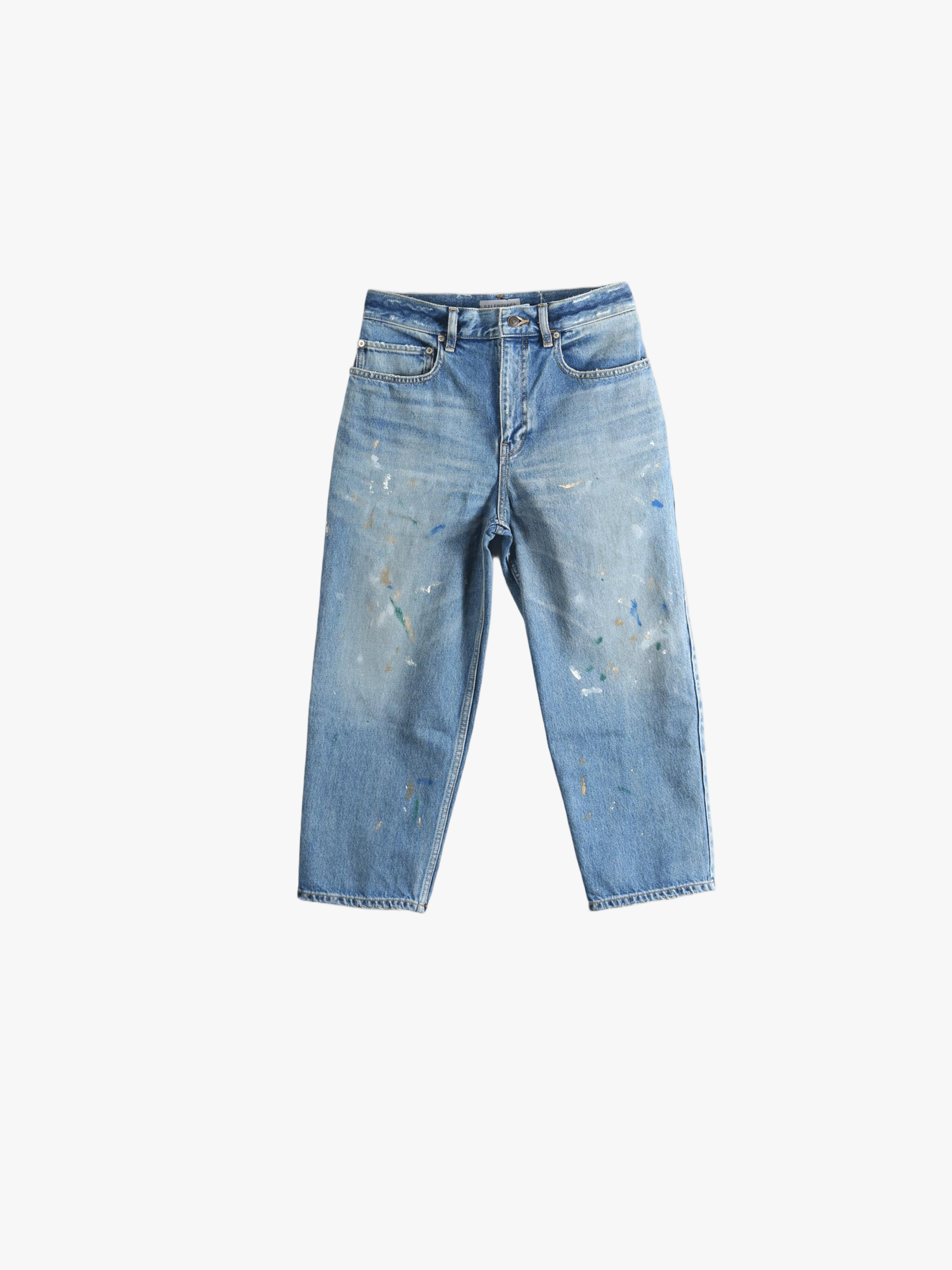 Blue pants, front view