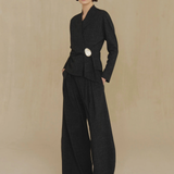 Black pants, full body view