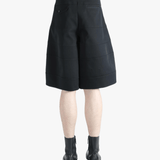 Black shorts worn by a person, showing the shorts fit