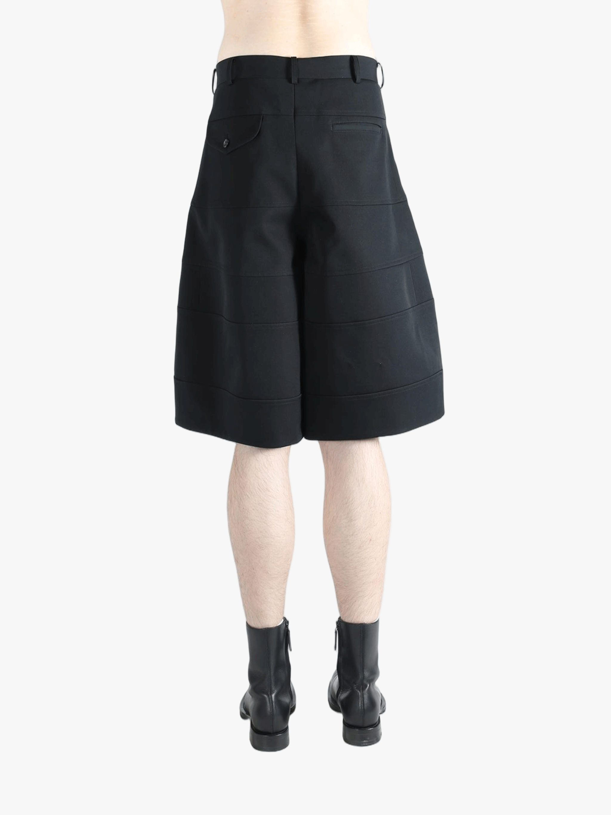 Black shorts worn by a person, showing the shorts fit