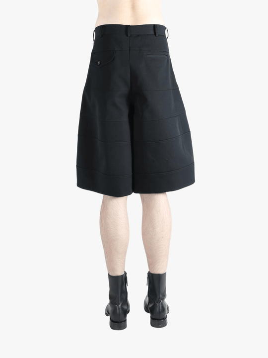 Black shorts worn by a person, showing the shorts fit